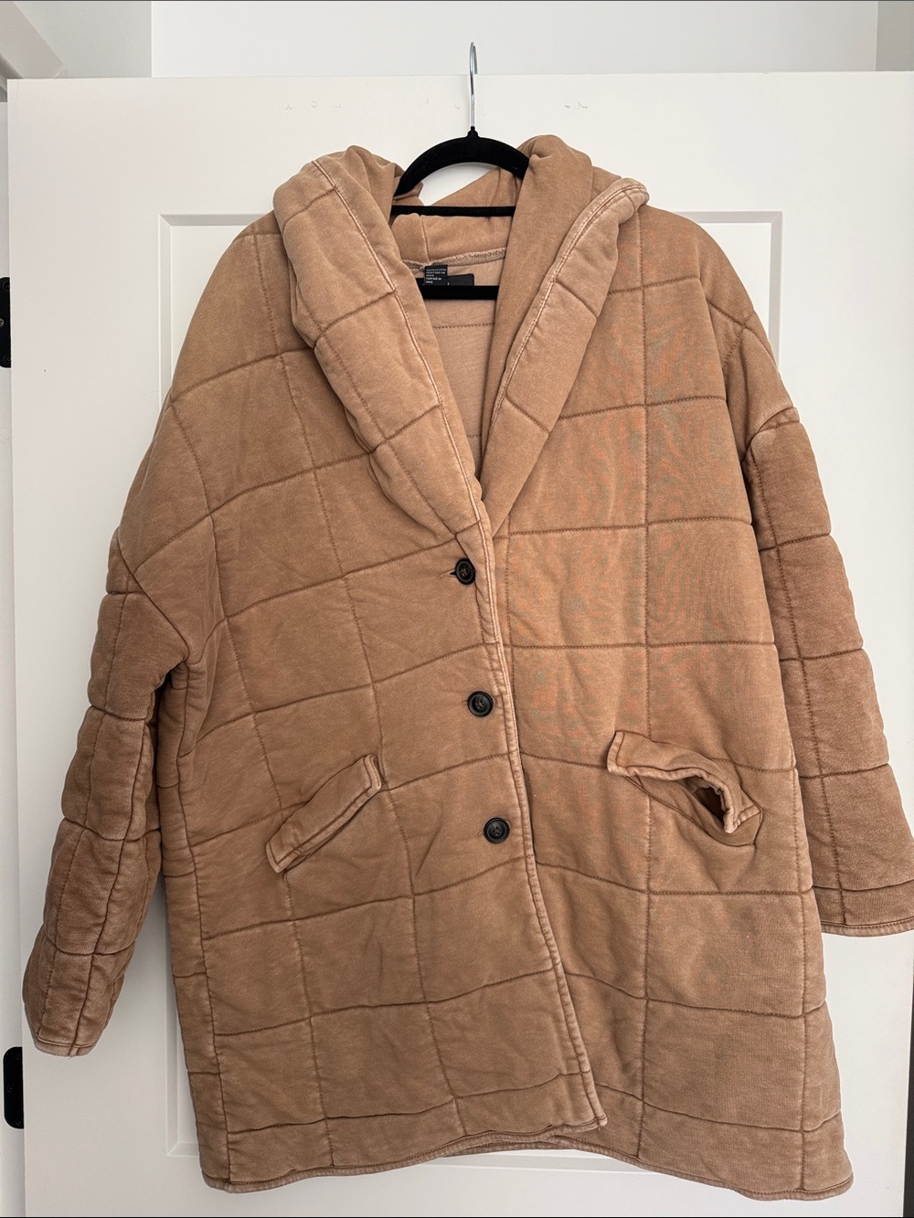 STILL AVAILABLE Forever 21 Quilted Hooded Puffer Coat in Camel